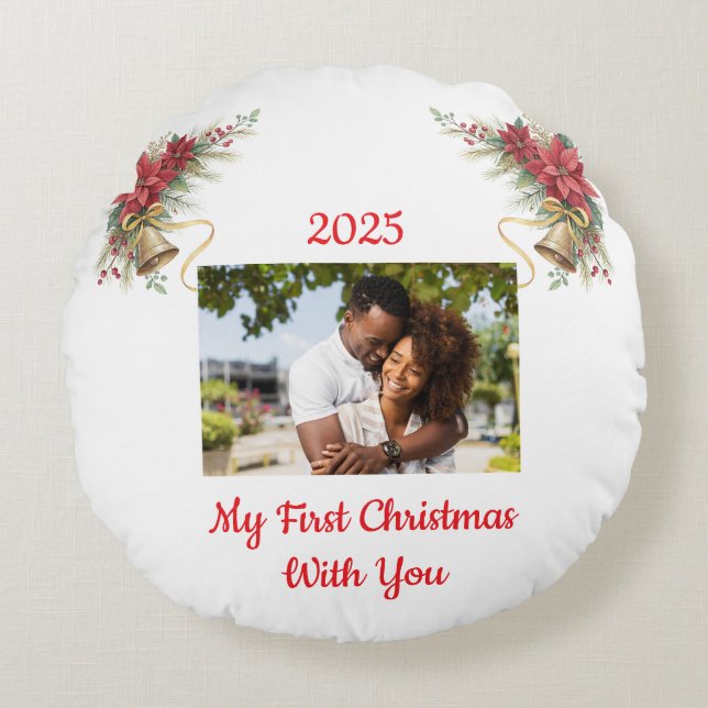 Coussins Ronds Fully customizable first Christmas ornament (Devant)