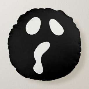 Coussins Ronds Fun Halloween boo face fantôme effrayant Parti