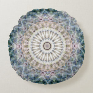 Coussins Ronds Fun Trippy Hippy Psychedelic Fractal Kaleidoscope