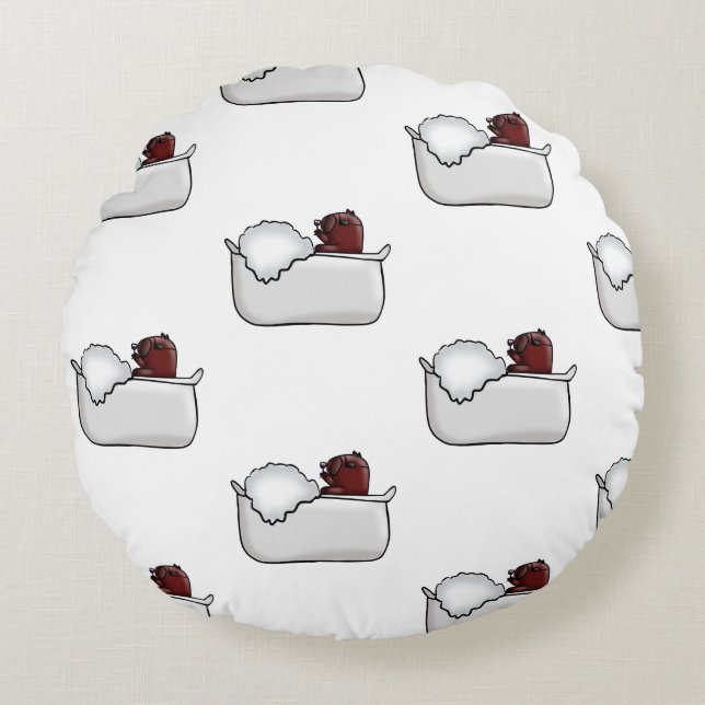 Coussins Ronds Funny Capybara (Devant)