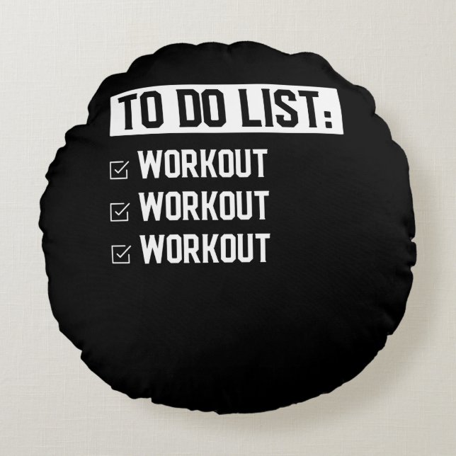 Coussins Ronds Funny Fitness Workout (Devant)
