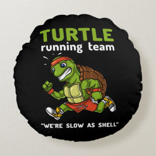 Coussins Ronds Funny Turtle Running Team Cardio Exercice