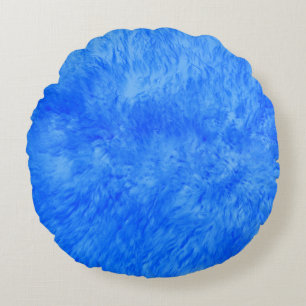 Coussins Ronds Fur bleu
