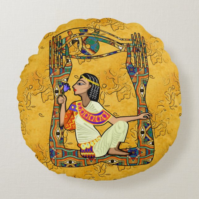 Coussins Ronds Fusion égyptienne (Devant)