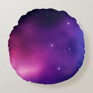 Coussins Ronds Galaxy Night Sky Nebula Motif Étoiles Astronomie