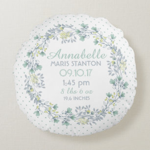 Coussins Ronds Garde de la couronne de fleurs