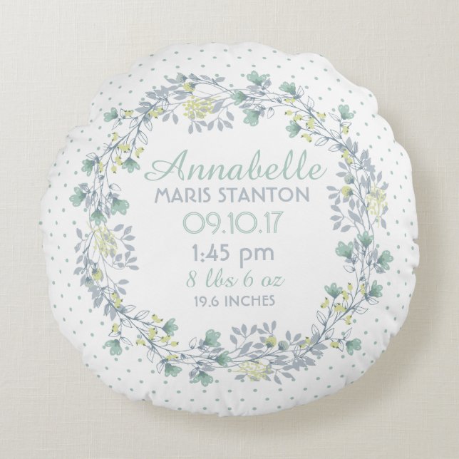 Coussins Ronds Garde de la couronne de fleurs (Devant)