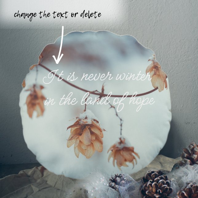 Coussins Ronds Garland de houblon séché dans l'Arrière - plan nei (Créateur téléchargé)