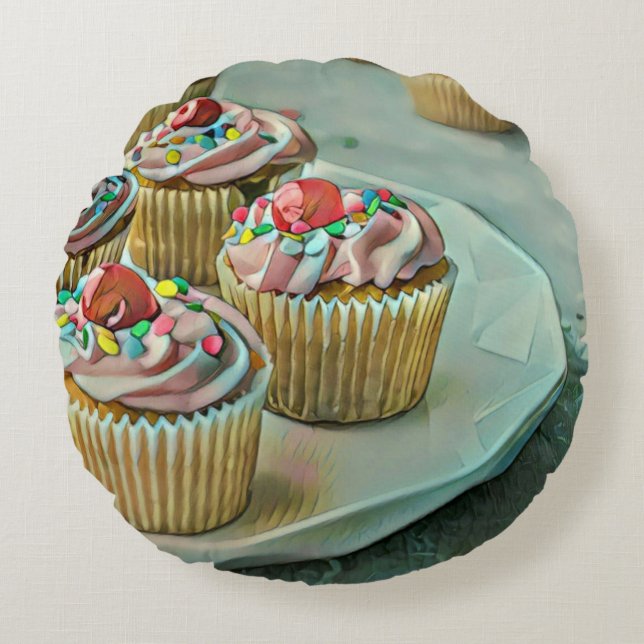 Coussins Ronds Gâteau à la crème glacée (Devant)