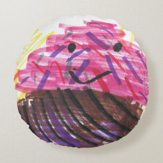 Coussins Ronds Gâteau amusant et arc-en-ciel 