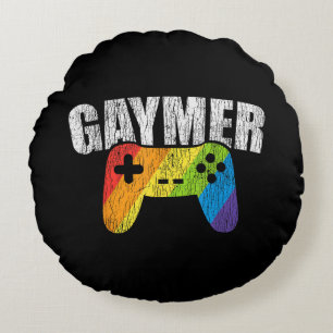 Coussins Ronds Gaymer Rainbow Drapeau Jeu Lesbienne Gay Bisexual