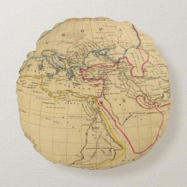 Coussins Ronds Géographie de Herodotus (Devant)
