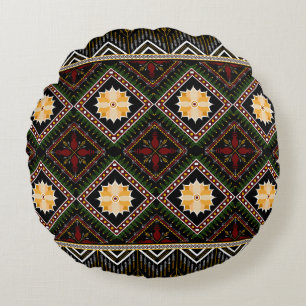 Coussins Ronds Geometric ethnic pattern seamless design