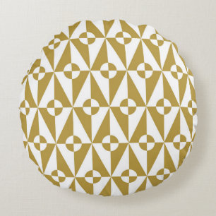 Coussins Ronds Géométrique Abstraite : Motif Vintage sans fil