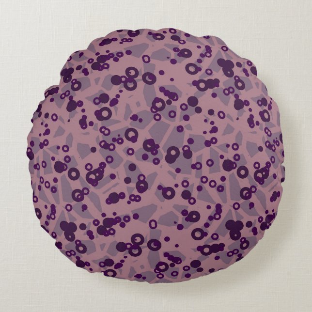 Coussins Ronds géométrique mauve violet (Devant)