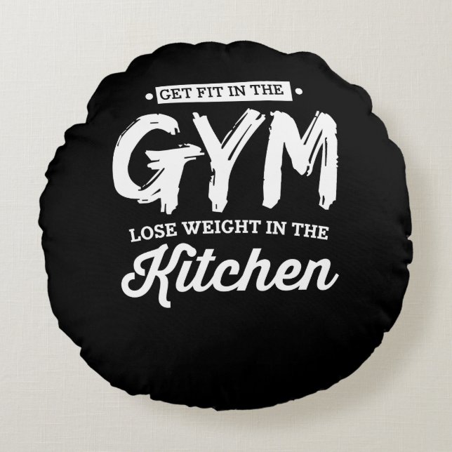 Coussins Ronds Get Fit In the Gym Lose Weight (Devant)