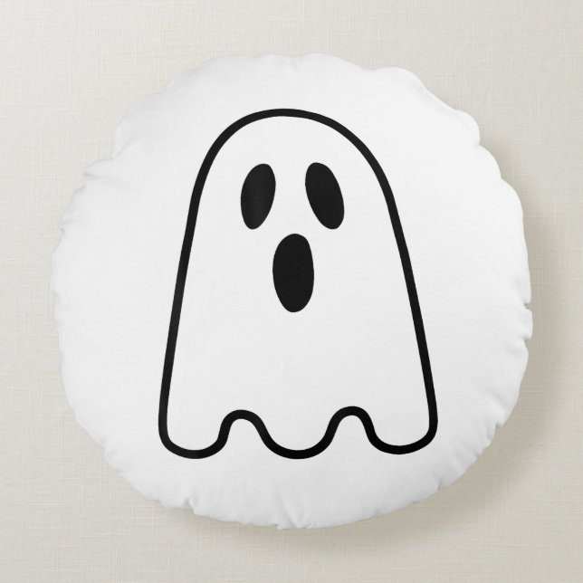 Coussins Ronds Ghost Shirt Adult Kids Men Women Silly Ghost Face (Devant)