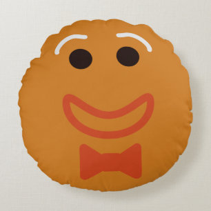 Coussins Ronds Gingerbread Homme Visage amusant Cookie Holiday