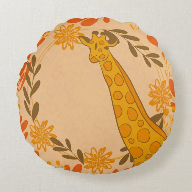 Coussins Ronds girafe (Devant)