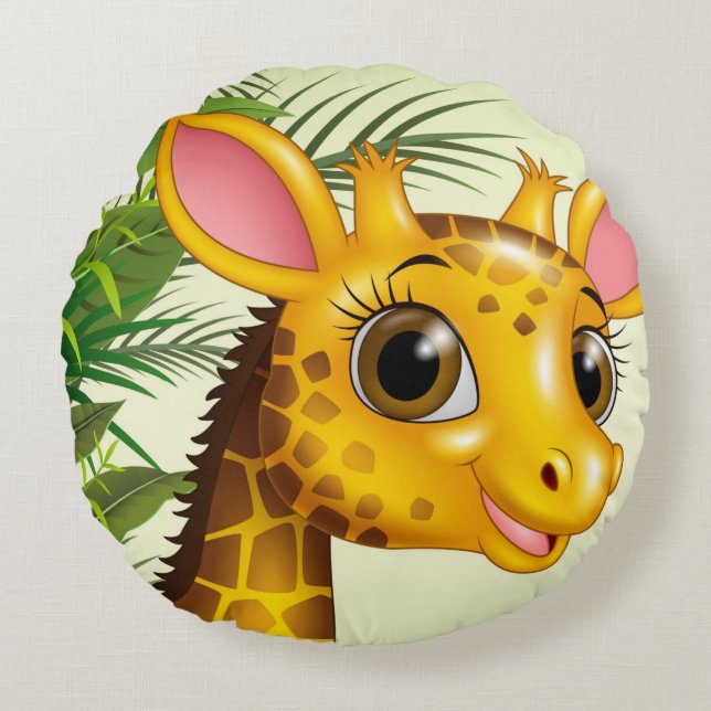 Coussins Ronds Girafe (Devant)