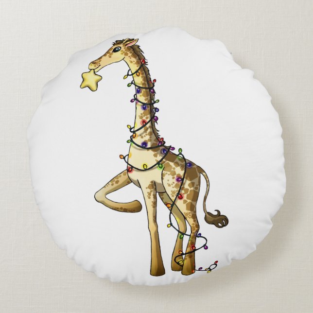 Coussins Ronds Girafe brillante (Dos)
