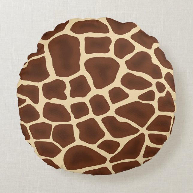 Coussins Ronds Girafe marques pression (Devant)