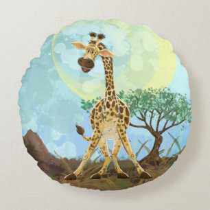 Coussins Ronds Giraffe de la Parade Animale