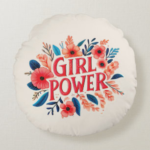 Coussins Ronds Girl Power