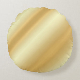 Coussins Ronds Glamour Custom Faux Gold Blank Modèle moderne