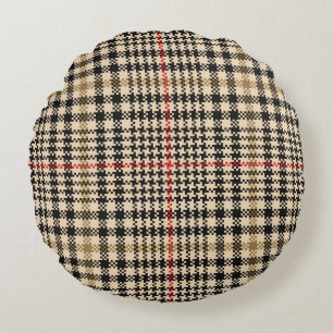 Coussins Ronds Glen Check Plaid Pixel Art