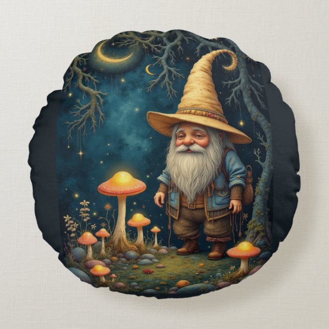 Coussins Ronds Gnome nuit (Devant)
