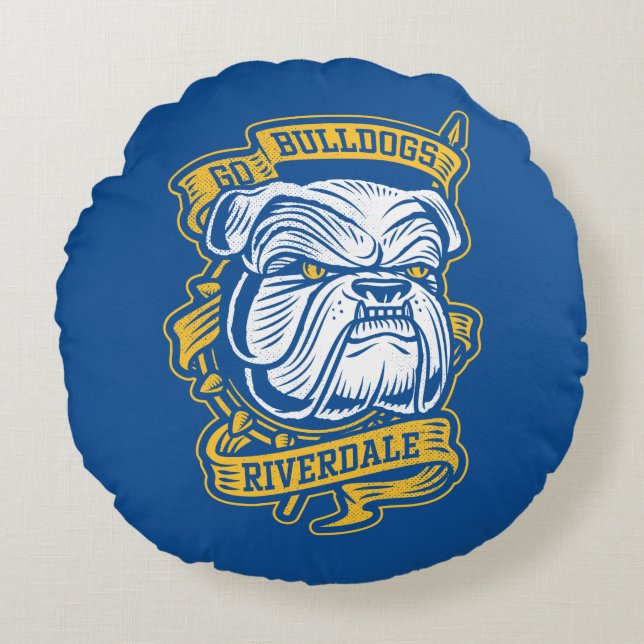 Coussins Ronds Go Bulldogs - Riverdale Mascot Banner (Devant)