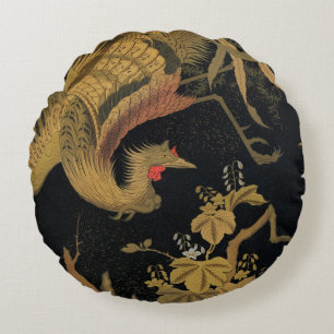 Coussins Ronds Golden Bird Classic japonais Antique