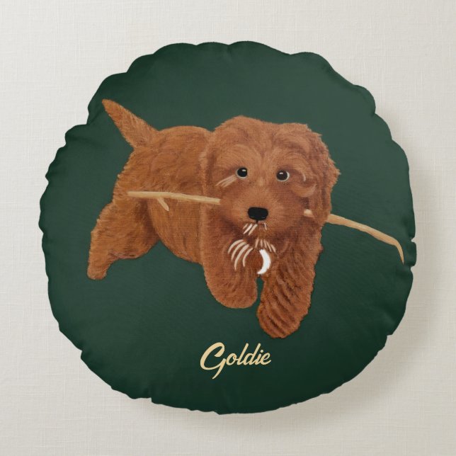 Coussins Ronds Goldie Doodle (Devant)