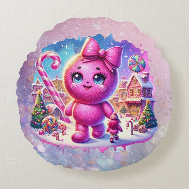 Coussins Ronds Gomme CandyLand (Devant)