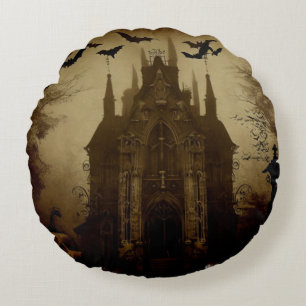 Coussins Ronds Gothique/Halloween/automne/citrouille