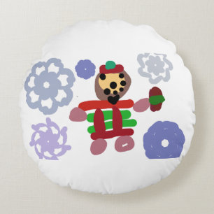 Coussins Ronds Grand pied joie d'hiver