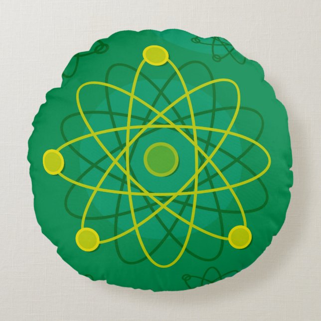 Coussins Ronds Graphique de la structure atomique (Devant)