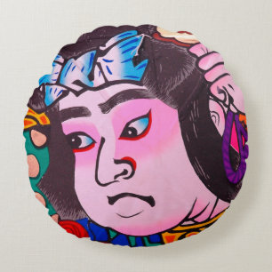 Coussins Ronds Graphique sur Kiteart traditionnel japonais, cerf-