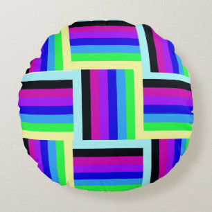 Coussins Ronds Gras Arc-en-ciel 16 x 16 Arrondi