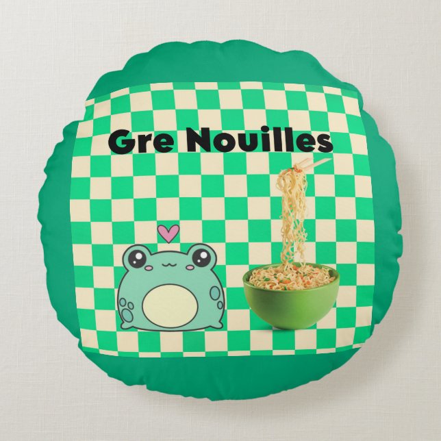 Coussins Ronds Gre nouilles (Devant)