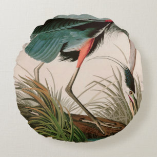 Coussins Ronds Great Blue Heron Birds of America Audubon Imprimer