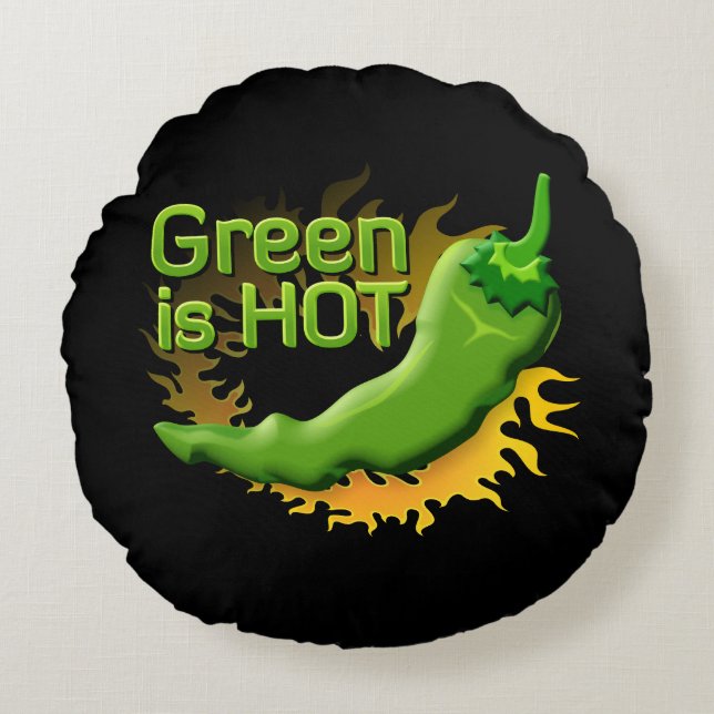 Coussins Ronds Green is HOT (Devant)