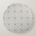 Coussins Ronds Green Pastel Floral Tiles<br><div class="desc">cool floral shapes pattern</div>