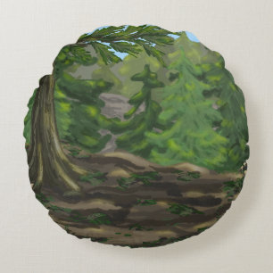 Coussins Ronds Green Woods