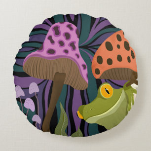 Coussins Ronds Grenouille Et Champignons Des Arbres Whims