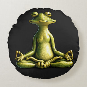 Coussins Ronds Grenouille Zen