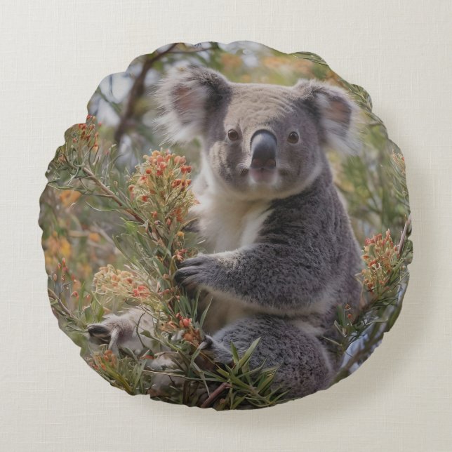 Coussins Ronds Grevillea Koala Bear, (Devant)