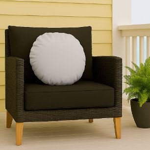 Coussins Ronds Gris argent clair uni couleur simple minimaliste