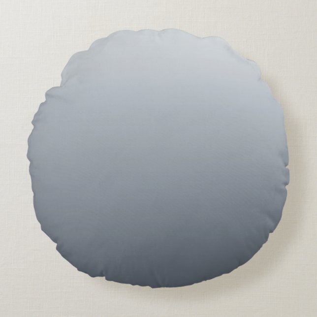 Coussins Ronds Gris argenté profond à tons clairs (Devant)